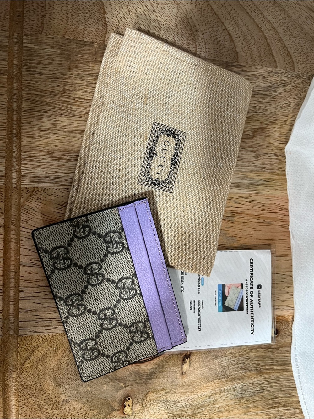 Gucci wallet Card holder with brand packaging